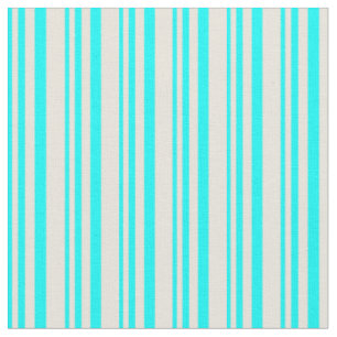 Tissu Aqua et Motif beige des tripes