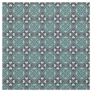 Tissu Aqua Turquoise Turquoise Blue Moroccan Mosaic Moti