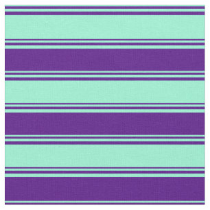 Tissu Aquamarine & Indigo Linked/Striped Motif