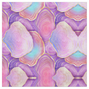 Tissu Aquarelle Abstraite rose turquoise lavande agate