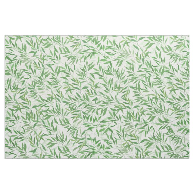 Tissu Aquarelle Bambou Feuilles Branches Vines Forêt (Yard)