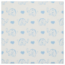 aquarelle bleu bleu bébé éléphants et le coeur