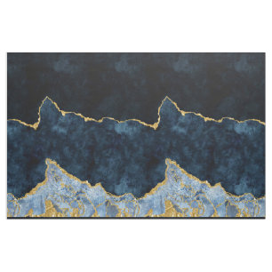 Tissu Aquarelle bleu marine Aquarelle Aquarelle Agate Ma