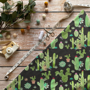 Tissu Aquarelle Cactus Fabric