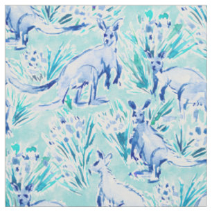 Tissu Aquarelle d'Aqua du KANGOUROU KOURT