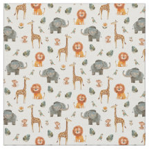 Aquarelle de jeu Safari Animals v.2 fabric