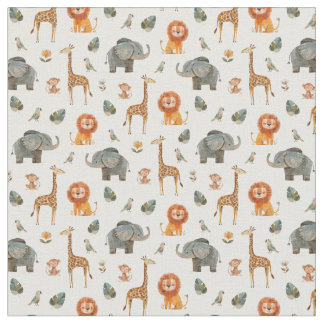 Tissu Aquarelle de jeu Safari Animals v.2 fabric