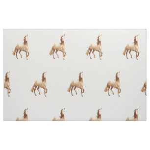 Tissu Aquarelle équestre Poney et Cob gallois