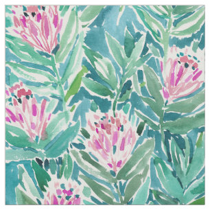 Tissu Aquarelle florale tropicale de PARADIS de PROTEA