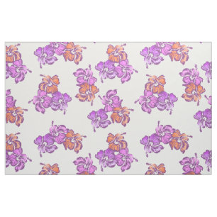Tissu Aquarelle Hibiscus Hawaiian Tropical