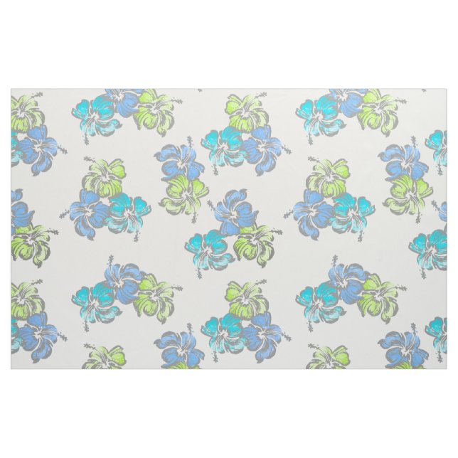 Tissu Aquarelle Hibiscus Hawaiian Tropical (Fat Quarter)