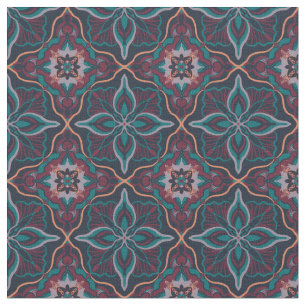 Tissu Aquarelle Marocaine moderne Tile géométrique
