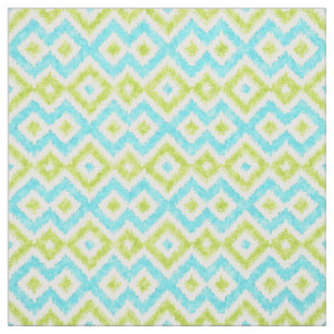 Tissu Aquarelle moderne ethnique Ikat Mosaic Motif