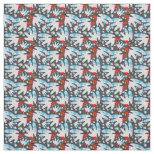 Tissu Aquarelle Visage d'oiseau - Vibrant, coloré Abstra