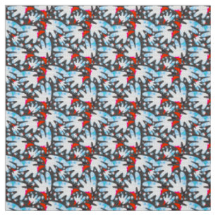 Tissu Aquarelle Visage d'oiseau - Vibrant, coloré Abstra