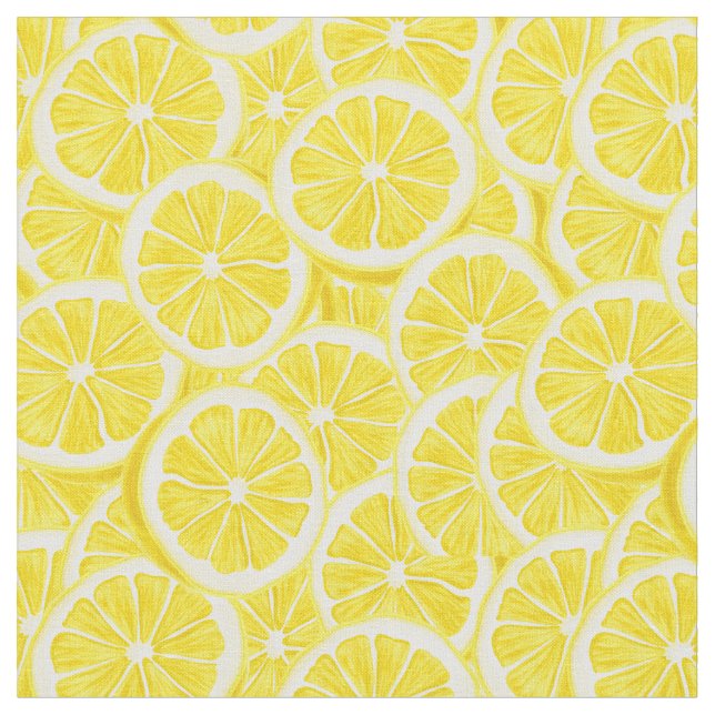 Tissu Aquarelles de citron (Fermer)