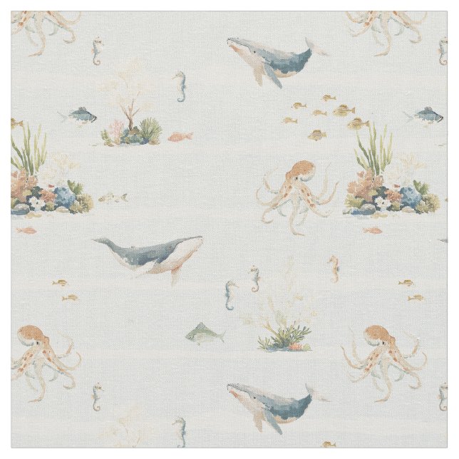 Tissu Aquatic deep sea creature marine life (Fermer)