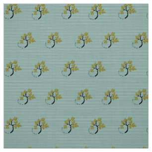 Tissu Arbre dansant personnalisé Olive Green 60"