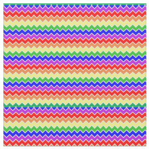 Tissu Arc-en-ciel Chevron rayures colorées