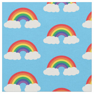 Tissu Arc-en-ciel et nuage sur Blue Cuisine Kids