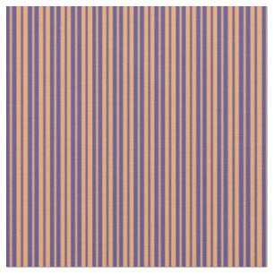 Tissu Ardoise foncée bleu et Motif rayé de couleur Brown