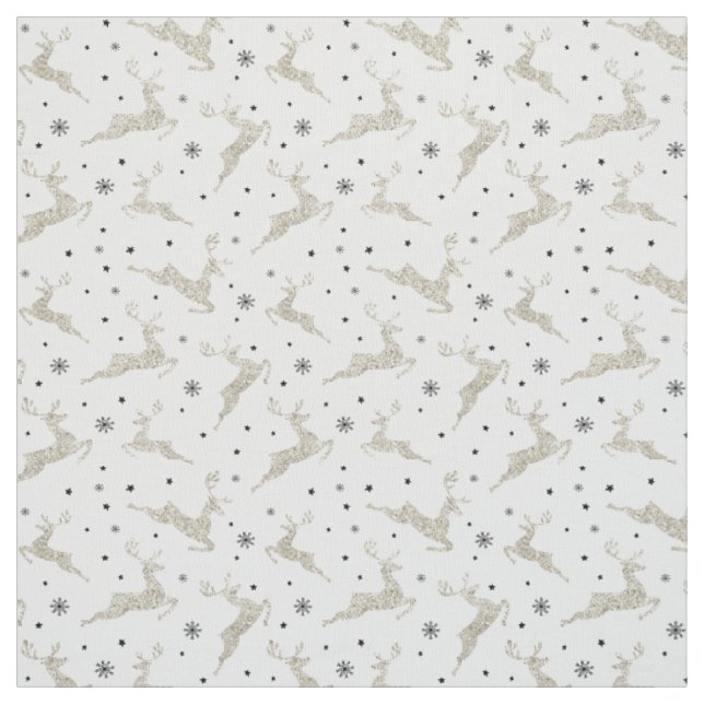 Tissu Argent Reindees (Échantillon)