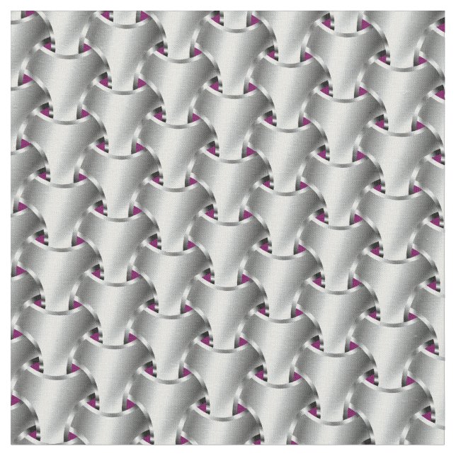 Tissu Argent sur la cotte de maille pourpre (Fermer)