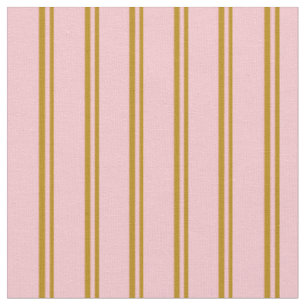 Tissu Argument d'or foncé et Motif à rayures roses