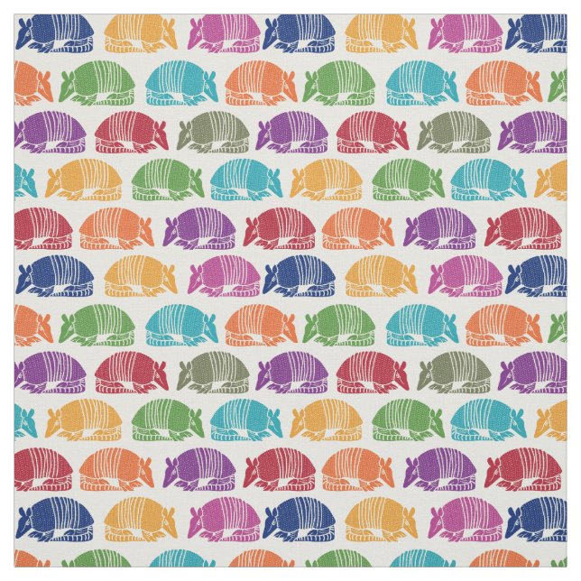 Tissu Armadillos colorés à motifs (Échantillon)
