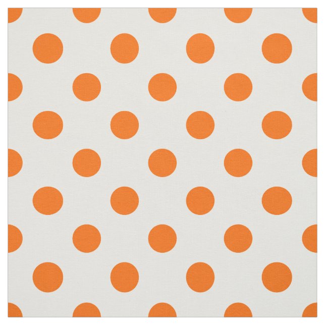 Tissu Arrière - plan blanc Pois orange (Échantillon)