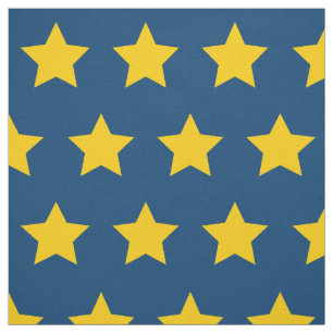 Tissu arrière - plan bleu Motif étoile jaune