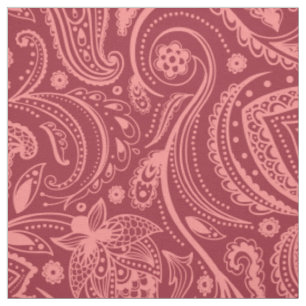 Tissu Arrière - plan corail-rouge floral Paisley-Custom