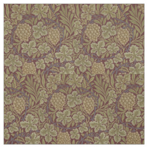 Tissu Art de vigne rouge vert William Morris