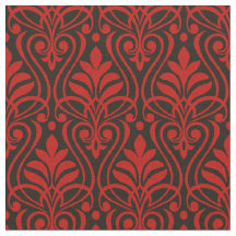 Art Déco Motif 01 - Milano Rouge sur Noir