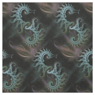 Tissu Art d'hippocampes de fractale