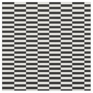 Tissu art en damier noir et blanc pop minimaliste