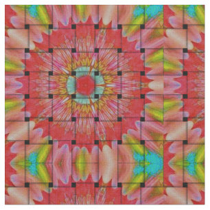 Tissu Art inspiré par l'Afrique Imprimé- Design géométri