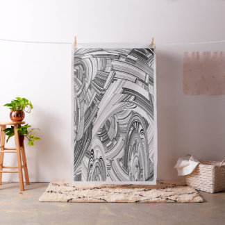 Tissu Art moderne créatif noir et blanc
