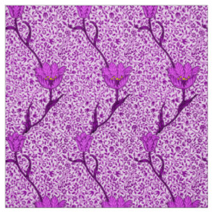 Tissu Art Nouveau Tulip Damask, Violet et Orchidée