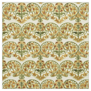 Tissu Art Nouveau vintage 1907 Design de motifs floraux