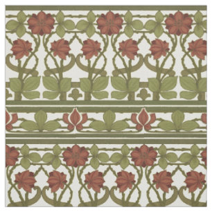 Tissu Art Nouveau Vintage frontière florale Frieze Motif