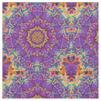 Tissu Art pourpre de kaléidoscope d'arc-en-ciel de fleur