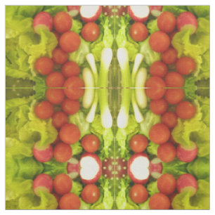 Tissu Artisanal Motif Légumes en Salade