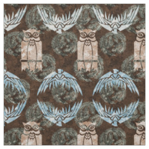 Tissu Arts et hiboux et Eagles de style de métiers