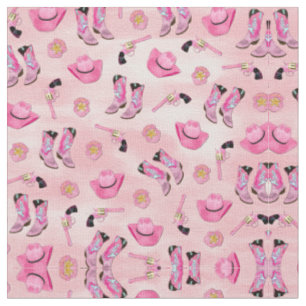 Tissu Artsy mignonne fille rose Turquoise fille aquarell