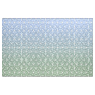 Tissu Asanoha bleu et vert (petite taille)