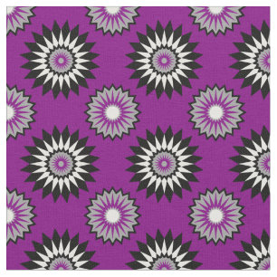 Tissu Asexual orteils de fierté /motif de fleurs violett