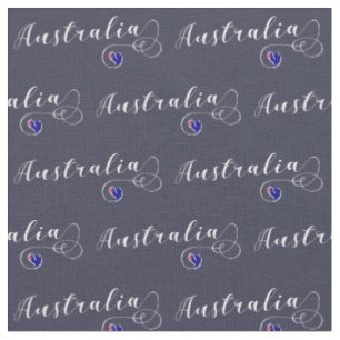 Tissu Australie Drapeau Coeur, Design australien