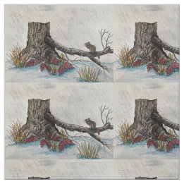 Tissu Automne Chipmunk