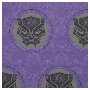 Tissu Avengers   Logo Paisley Black Panther